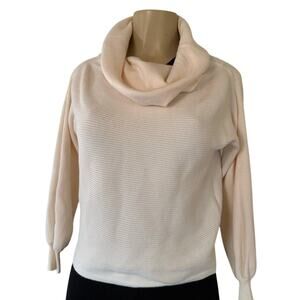 Zara sweater Ivory Cowl Neck Knit Sweater Size small women’s